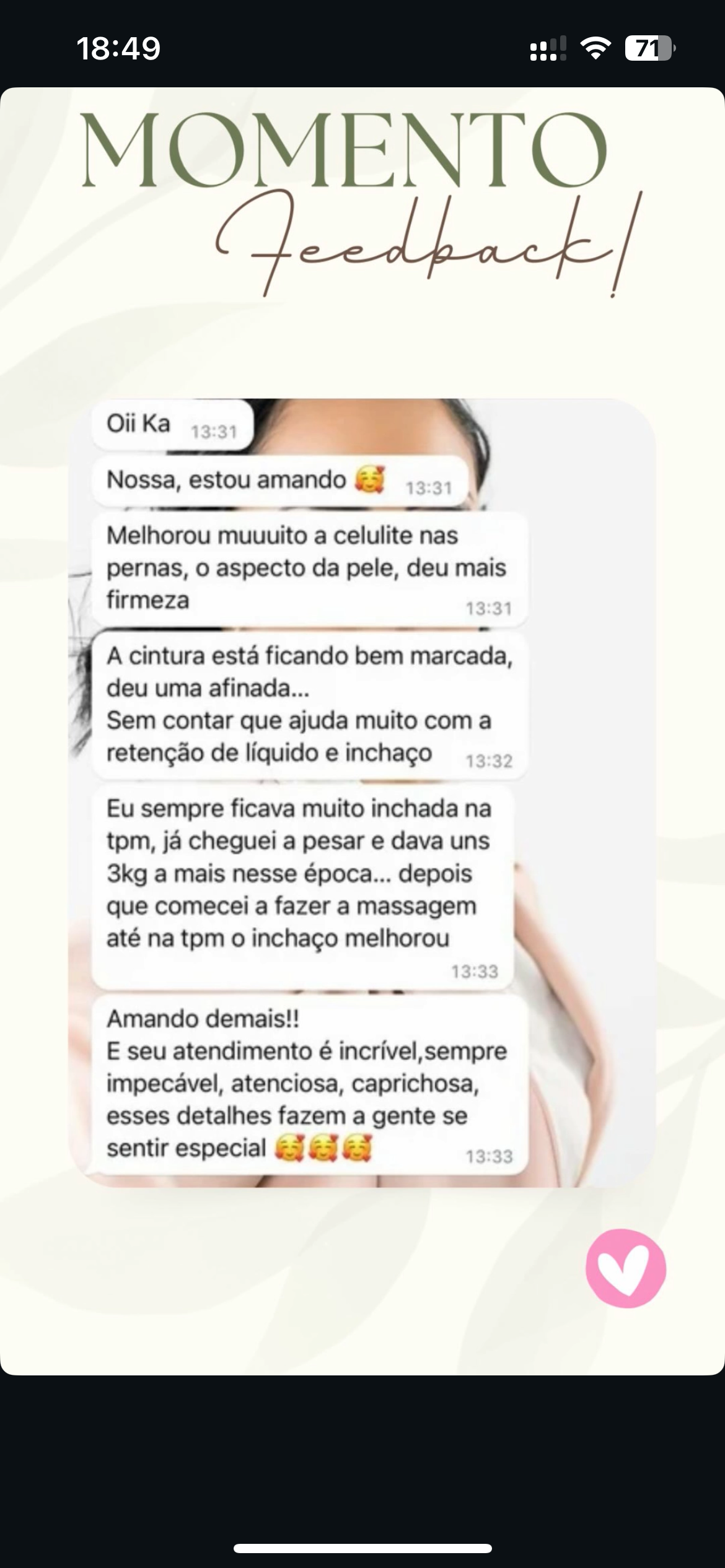 Depoimento de cliente