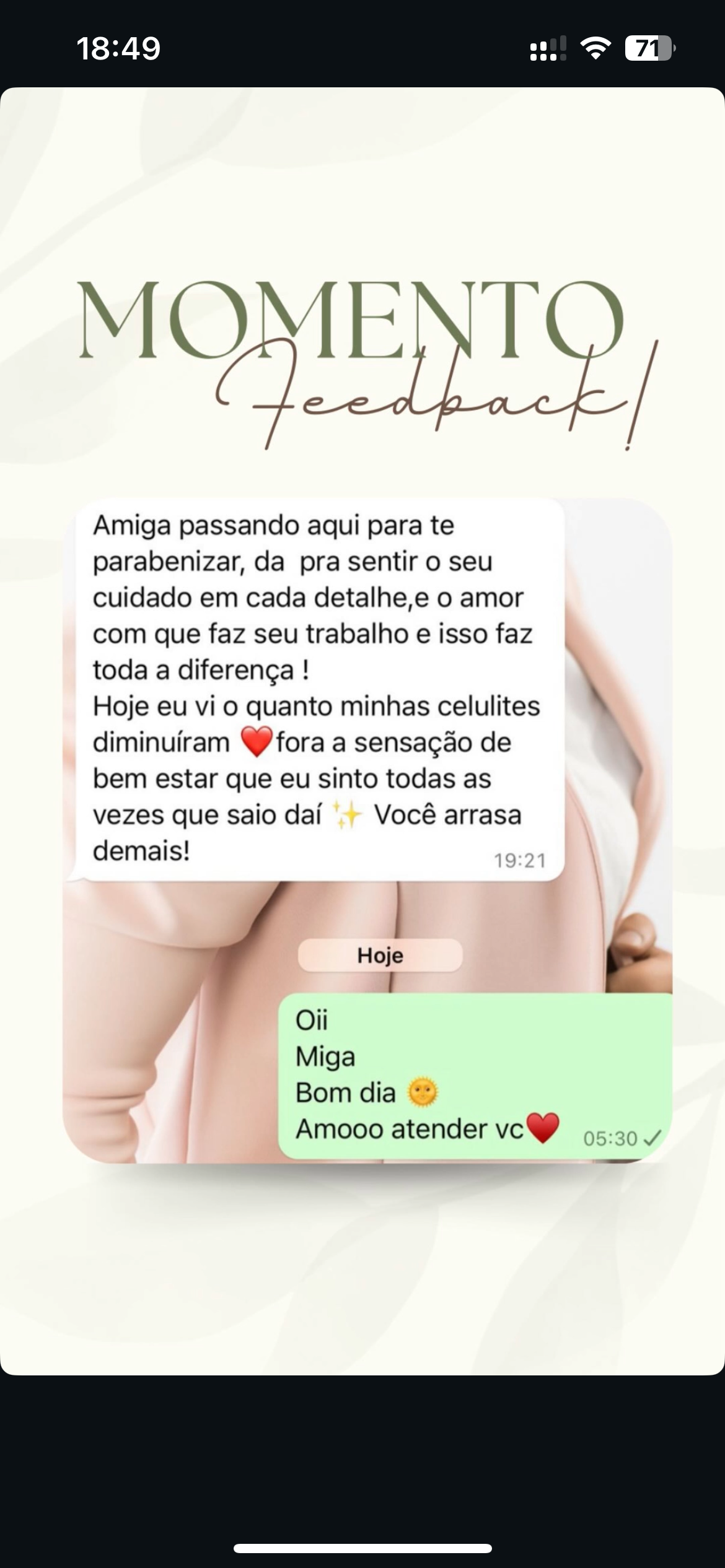 Depoimento de cliente